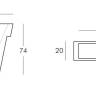 Кашпо пластиковое светящееся Il Vaso Lighting белый 890х200х740 мм