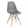 Стул CINDY (EAMES) (mod. 001) дерево бук/металл/сиденье пластик, 51x46x82см, серый/grey (Комплект из 4 шт.)