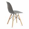 Стул CINDY (EAMES) (mod. 001) дерево бук/металл/сиденье пластик, 51x46x82см, серый/grey (Комплект из 4 шт.)