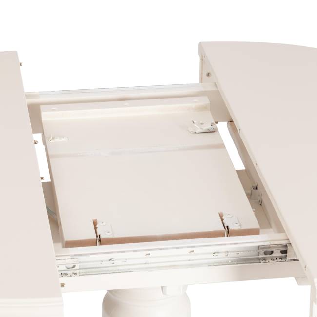 Стол STEFANO бук, мдф, 100+30x80x77см, Ivory white Ivory white бук, мдф