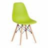 Стул CINDY (EAMES) (mod. 1801) дерево бук/металл/сиденье пластик, 45x51x82 см, Olive (оливковый)  (Комплект из 4 шт.) оливковый