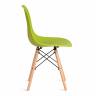 Стул CINDY (EAMES) (mod. 1801) дерево бук/металл/сиденье пластик, 45x51x82 см, Olive (оливковый)  (Комплект из 4 шт.) оливковый
