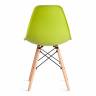 Стул CINDY (EAMES) (mod. 1801) дерево бук/металл/сиденье пластик, 45x51x82 см, Olive (оливковый)  (Комплект из 4 шт.) оливковый