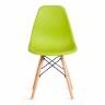 Стул CINDY (EAMES) (mod. 1801) дерево бук/металл/сиденье пластик, 45x51x82 см, Olive (оливковый)  (Комплект из 4 шт.) оливковый