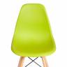 Стул CINDY (EAMES) (mod. 1801) дерево бук/металл/сиденье пластик, 45x51x82 см, Olive (оливковый)  (Комплект из 4 шт.) оливковый