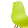 Стул CINDY (EAMES) (mod. 1801) дерево бук/металл/сиденье пластик, 45x51x82 см, Olive (оливковый)  (Комплект из 4 шт.) оливковый