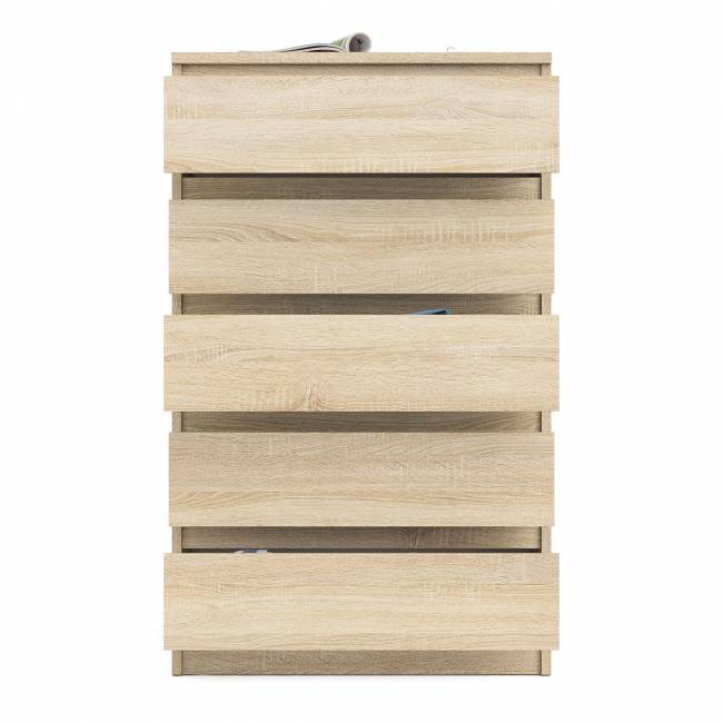 Узкий комод пять ящиков Мори МК700.5 цвет дуб сонома Узкий комод пять ящиков Мори МК700.5 цвет дуб сонома