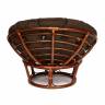 Кресло PAPASAN/ПАПАСАН 23/01 W  /с подушкой/ диаметр подушки 125 см, 115х101х104 см, Pecan (орех), ткань Коричневый, 3М7-147 Pecan (орех)