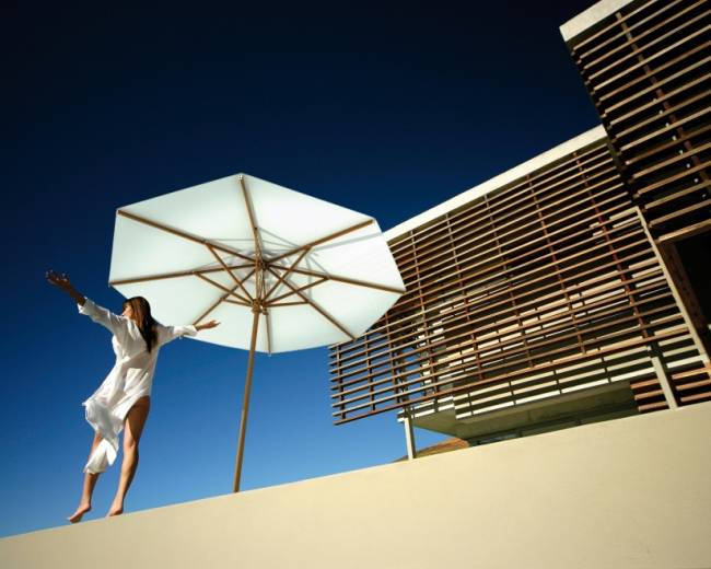 Зонт профессиональный Ø3 м Palladio Standard натуральный, слоновая кость Ø3000 мм