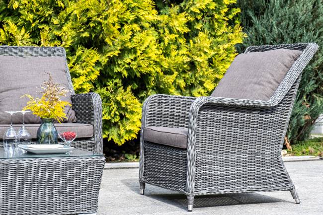 "Гляссе" кресло плетеное из искусственного ротанга, цвет графит "Гляссе" кресло плетеное из искусственного ротанга, цвет графит