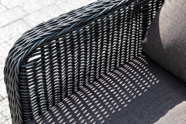 "Гляссе" кресло плетеное из искусственного ротанга, цвет графит "Гляссе" кресло плетеное из искусственного ротанга, цвет графит