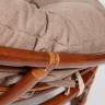 Кресло PAPASAN/ПАПАСАН 23/01 W  /с подушкой/ 115х101х104 см, Pecan (орех), экошерсть Коричневый, 1811-5 Pecan (орех)
