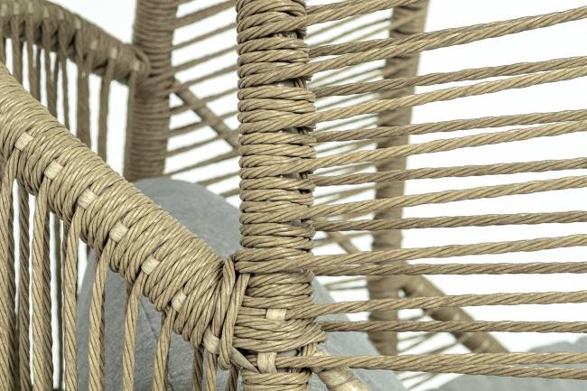 "Барселона" кресло-кокон из искусственного ротанга, цвет соломенный