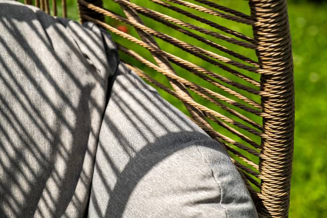 "Барселона" кресло-кокон из искусственного ротанга, цвет соломенный